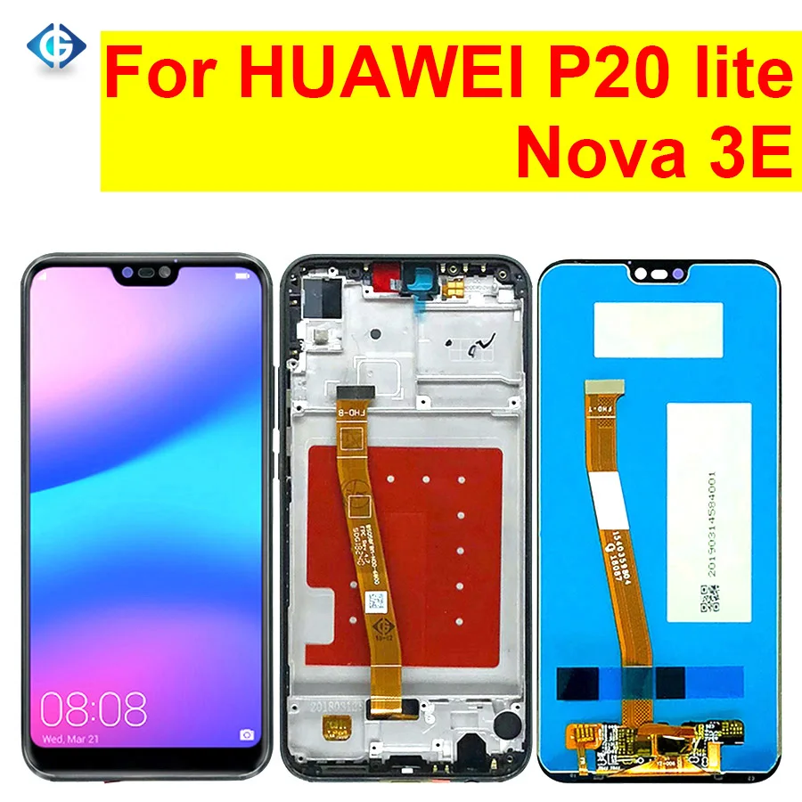 ЖК-дисплей с рамкой для HUAWEI P20 Lite сенсорный экран Nova 3e ANE-LX1 ANE-LX3 | Мобильные