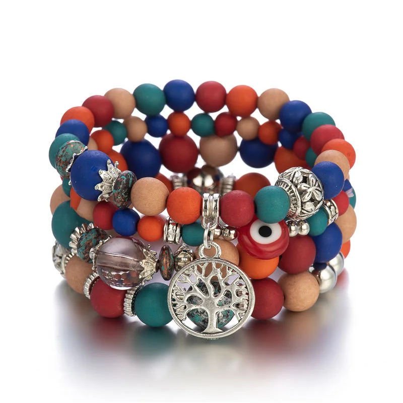 

European and American Trend Simple Tassel Rhinestone Pendant Temperament Multilayer Bracelet High Quality Gift for Lady