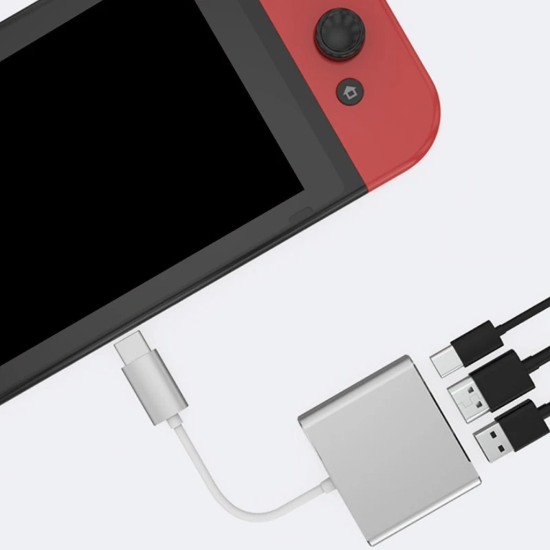 

USB C Hub Adapter Compatible with Switch, 1080P Type C to Converter Dock Cable