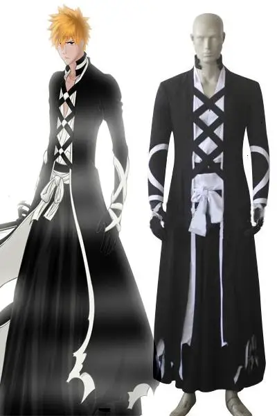 

Anime Cos BLEACH Kurosaki Ichigo Cosplay Costume Sets Suit Costumes Kimono