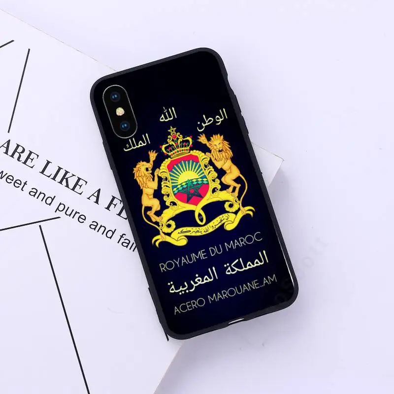 

Morocco Flag Coat Of Arms Symbol Phone Case for iPhone 11 12 pro XS MAX 8 7 6 6S Plus X 5S SE 2020 XR