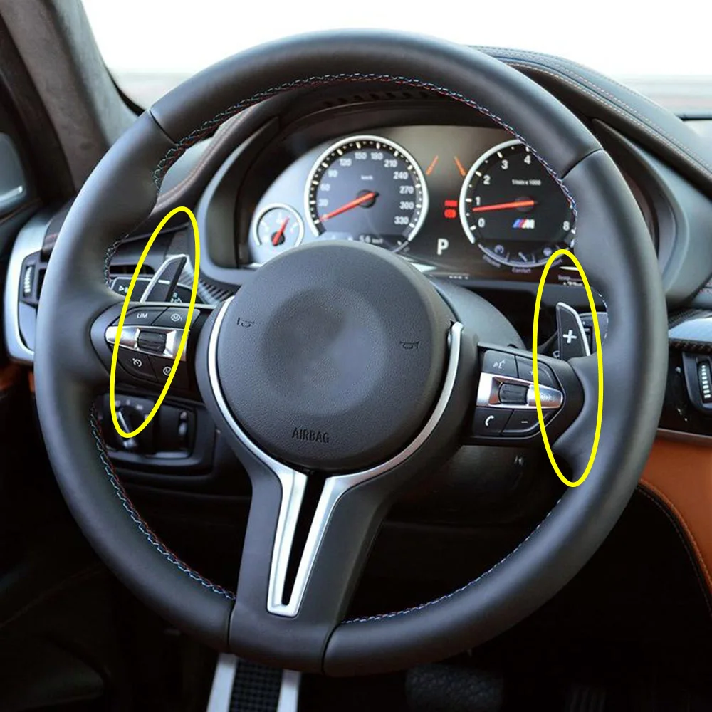 Скидка Чехол рулевого колеса автомобиля Накладка для BMW M2 F87 M3 F80 M4 F82 M6 F06 F12 F13 X5M F85 X6M F86 Кожаные чехлы на руль