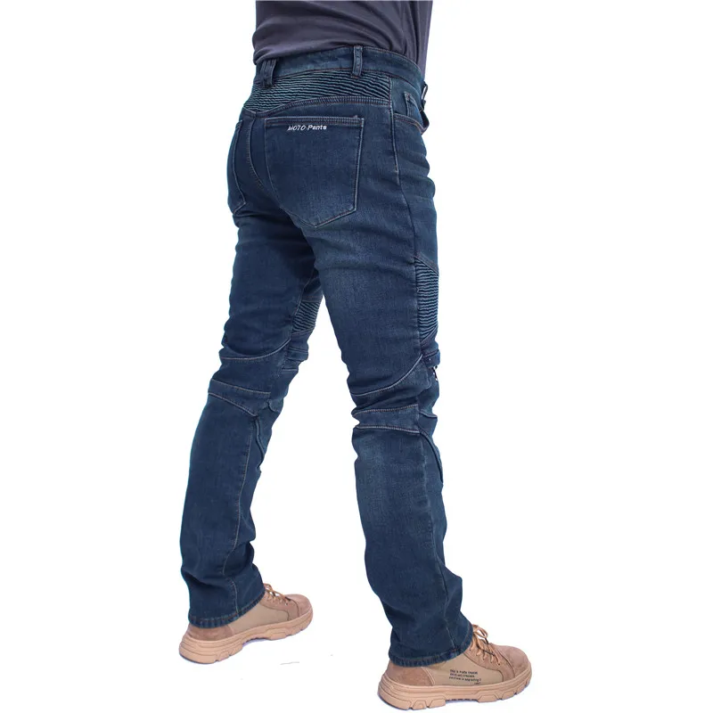 2020 улучшить мотоцикла джинсы для езды высота по колено с подкладкой из бархата