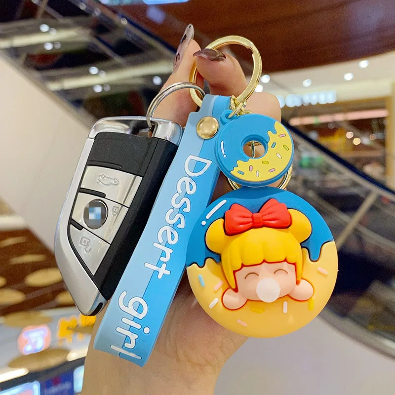 Милый пузырьковый десерт для девочки конфеты брелок с мультяшным пончиком куклы