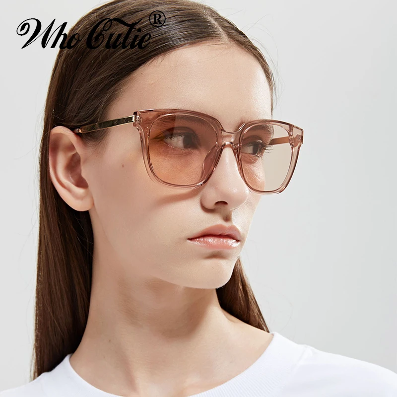 Женские зеркальные солнцезащитные очки WHO CUTIE брендовые дизайнерские Винтажные