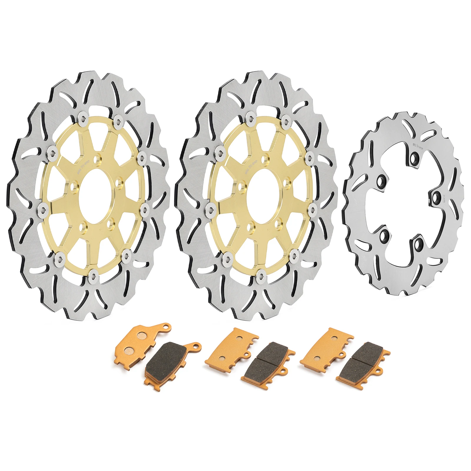 

BIKINGBOY Front Rear Brake Discs Disks Rotors Pads For Suzuki SV 1000 / S SV1000S SV1000 SV-S 1000 2003 2004 2005 2006 2007