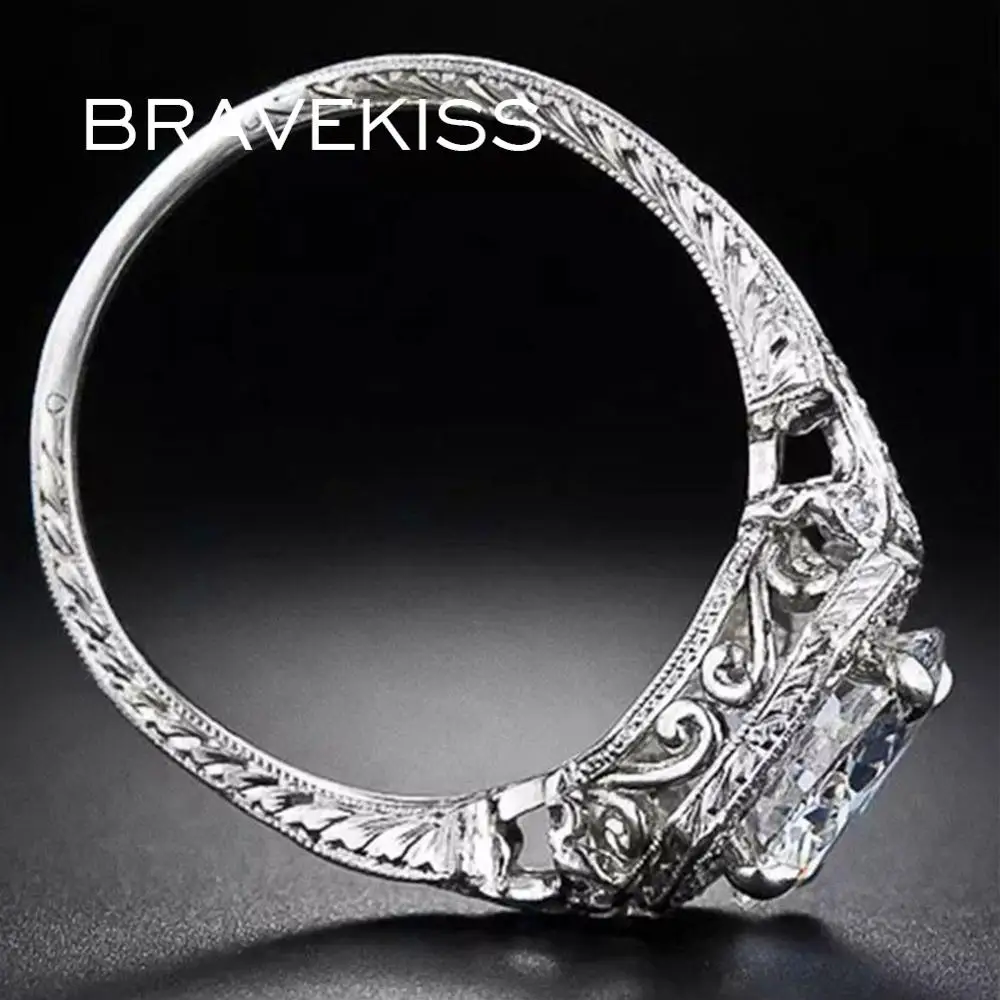 BRAVEKISS корейские женские кольца с кубическим цирконием обручальное кольцо для