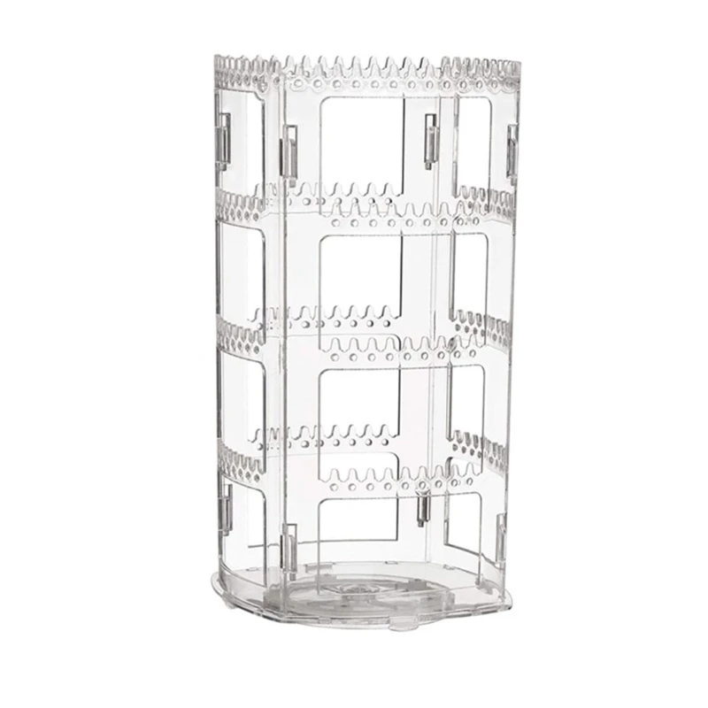 

360 Rotating Clear Earring Holder 4 Tiers Jewelry Organizer Classic Stand Rack T84A