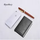 Тонкий кошелек Bycobecy 2021 с технологией RFID, держатель для визиток, алюминиевый кошелек для кредитных карт с застежкой, металлический мини смарт-кошелек для кредитных карт, мужской кошелек
