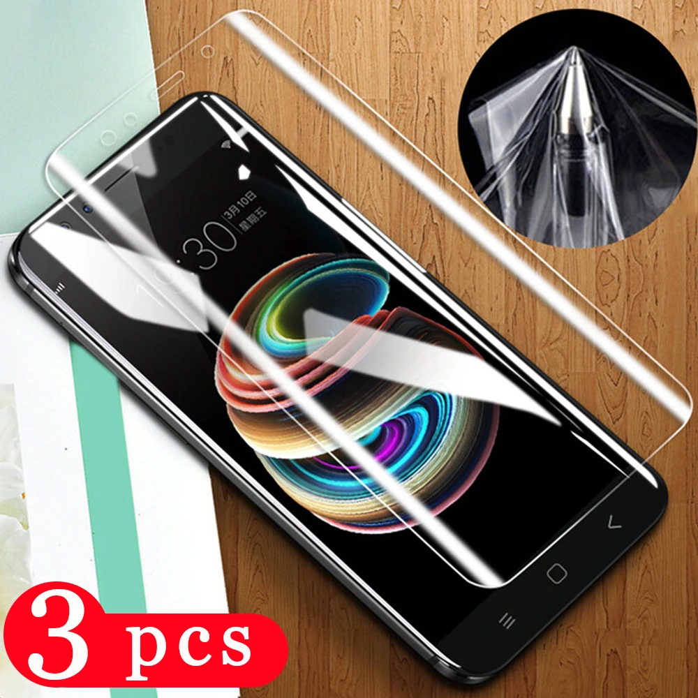 

3Pcs soft full cover for xiaomi mi 8 lite pro 8 se 6x hydrogel film mi play pocophone f1 phone screen protector Not Glass