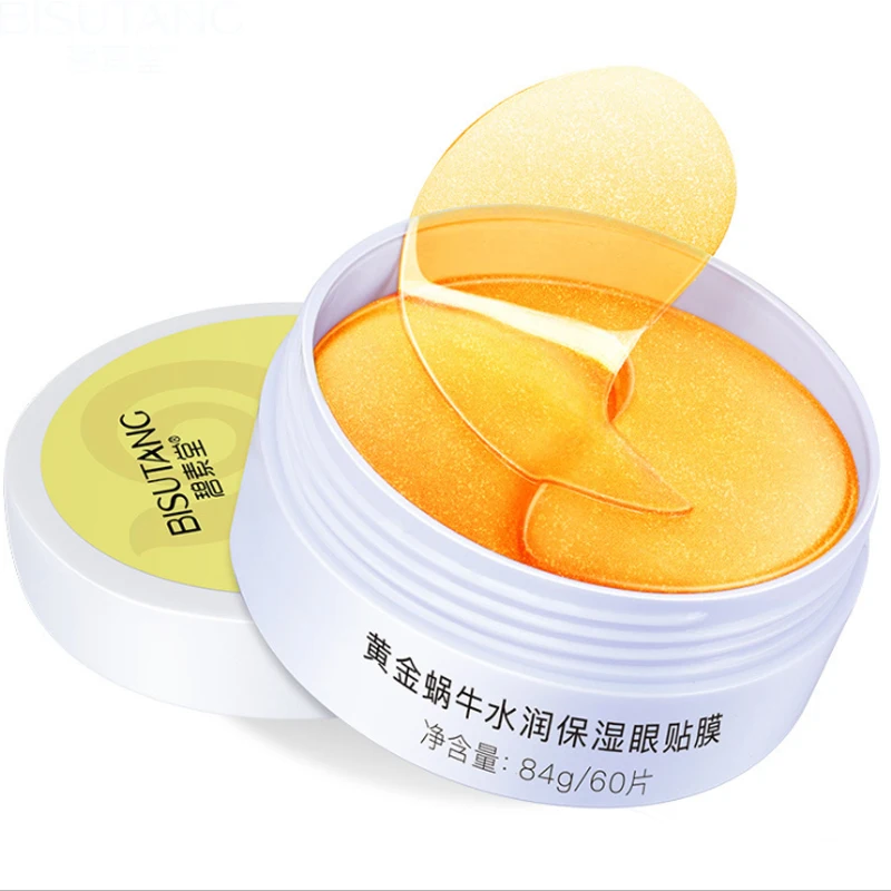 

24K Gold Collagen Snail Eye Mask Patch 60PCS Moisturizer Anti-wrinkle Dark Circles Eye Patches Snail Eye Mask 2019