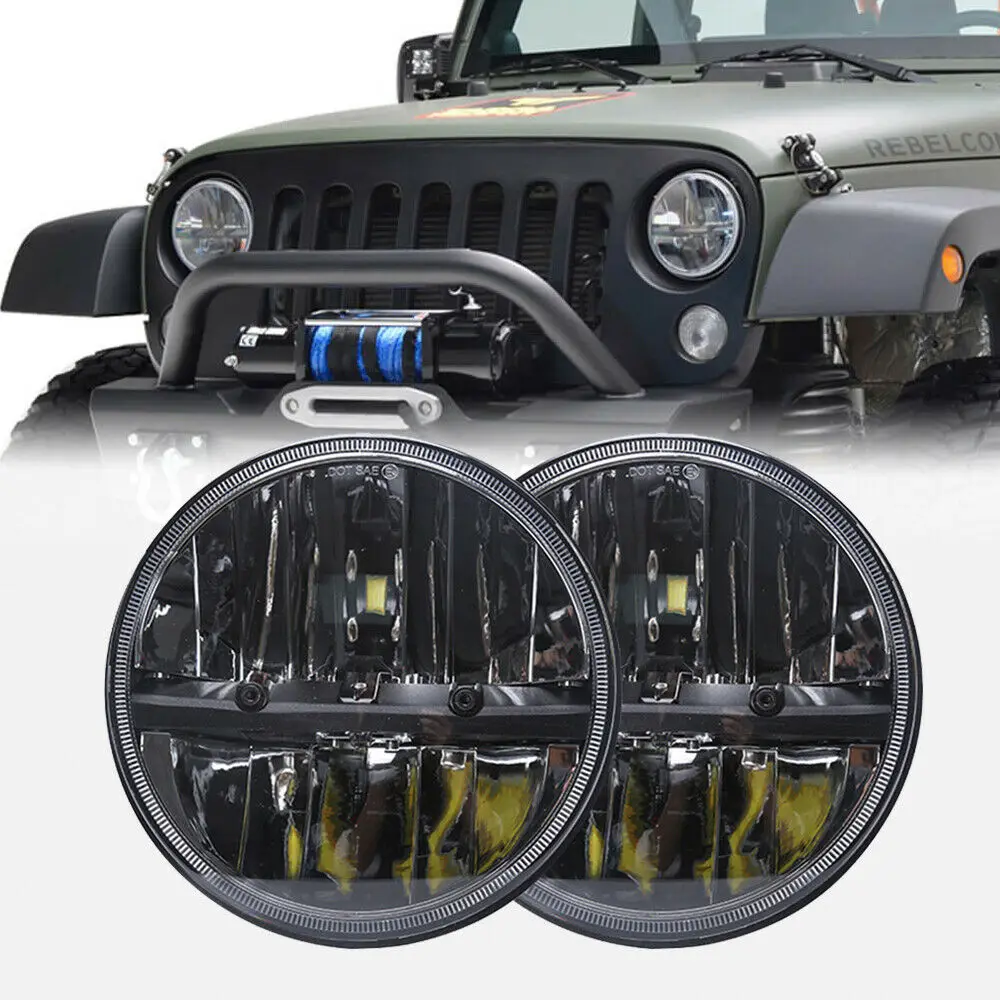 

Фара светодиодная, 60 Вт, 7 дюймов, для нива, Лада, внедорожника, 4x4, Hummer H1, H2, Jeep Wrangler, с белым гало-кольцом дальнего/ближнего света