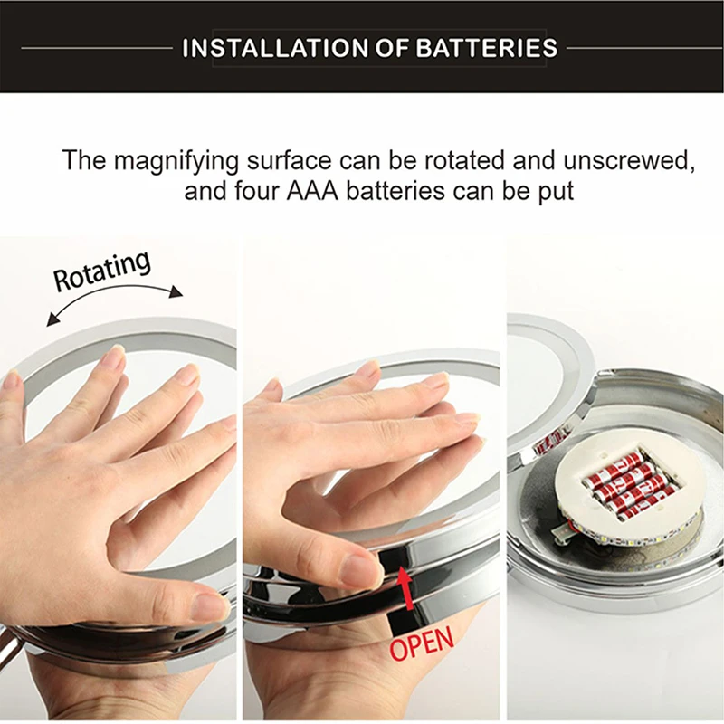 Зеркало светодиодный макияжа со светодиодной подсветкой 7 дюймов|Зеркала для