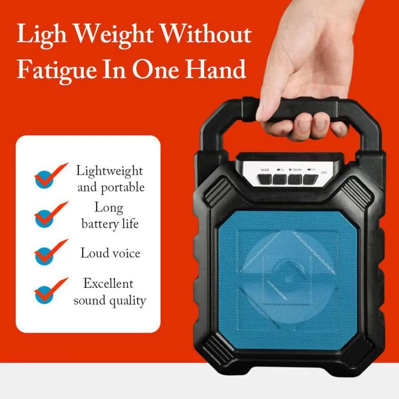 Уличный Портативный беспроводной Bluetooth-динамик может вставлять Tf-карту Usb