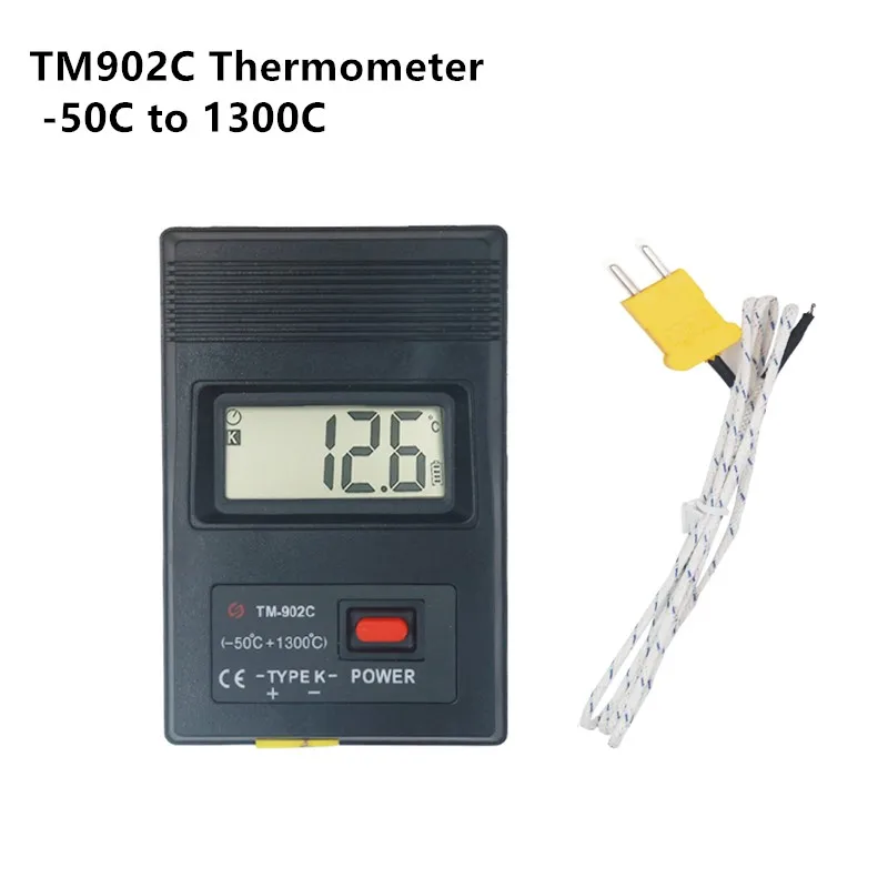 TM902C K тип TM902C-50C to1300C цифровой термометр тестер измеритель температуры термопары игольчатый зонд для лабораторного завода скидка 30 - Цвет: TM902C