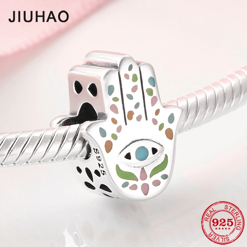 Настоящее серебро 925 пробы DIY Подарочные бусины модные мифологические цвета рука