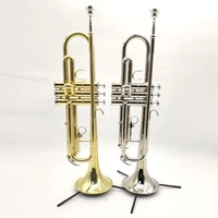 wind instrument b flat quality brass gold and silver trumpet musical performance tools