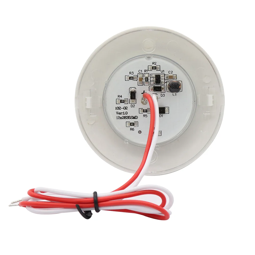 

12 LED Round Lights Car Round Ceiling Light Interior light for RV Boat Waterproof 12V White Lights Car Accessories