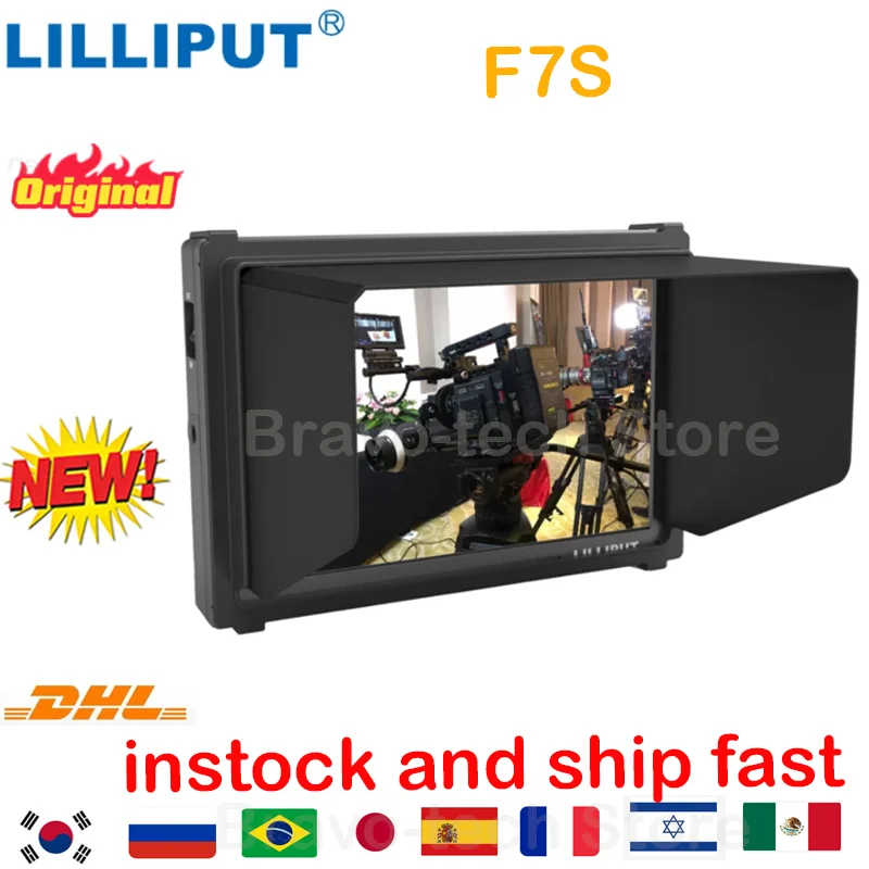 Видеомонитор Lilliput F7S с ЖК-дисплеем 7 дюймов 4K совместим HDMI вход 3G-SDI Дисплей 1920*1200