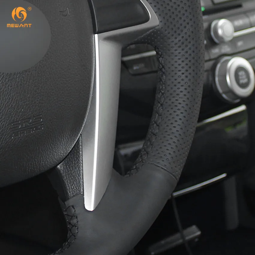 MEWANT черная крышка рулевого колеса из натуральной кожи для Honda Accord 8 2008-2013 Odyssey 2011-2016