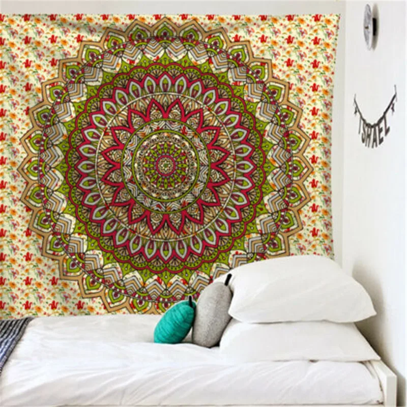 Домашний гобелен новый настенный полиэфирный мандаловый узор одеяло Модный