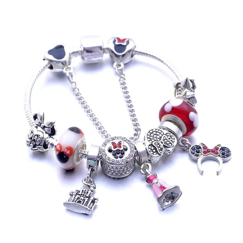 Детский Браслет Замок с американскими мультяшными персонажами сделай сам