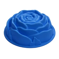 silicone round rose flower 165 3cm cake mold high temperature oven refrigerator mousse bread baking tools pizza baking pan