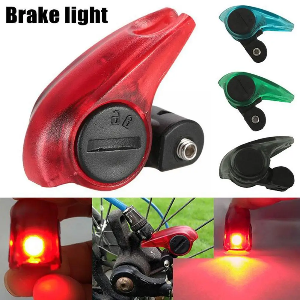 Mountain Bike Mini Brake Led Light Waterproof Safety Red Travel Automatic Control Bicycle Accessories Signal Warning H7s8 | Спорт и