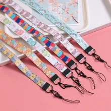 Cute 40pcs Cat Phone Straps Neck Lanyards for Mobile Phone Accessories Kawaii Animal Short Wristband Phone Strap for DIY Pendant