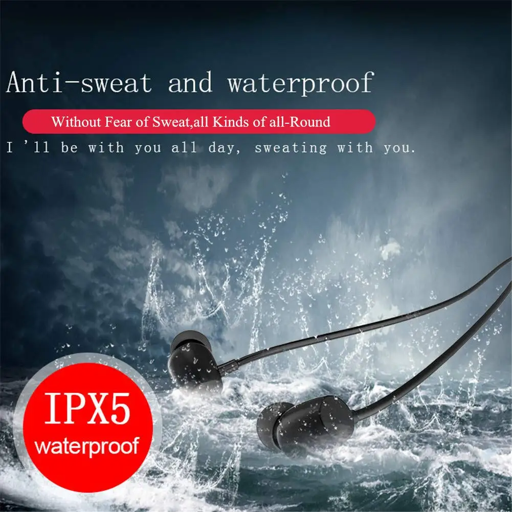 Спортивные Беспроводные наушники с шейным ободом Bluetooth гарнитура микрофоном для