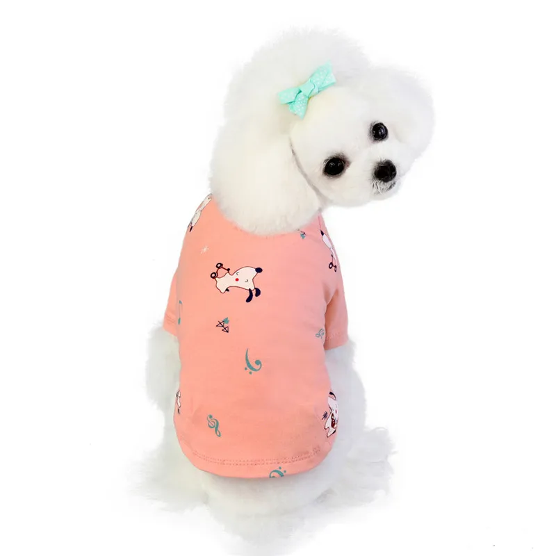 Хлопковая одежда с принтом для собак и пар летняя домашних животных маленьких