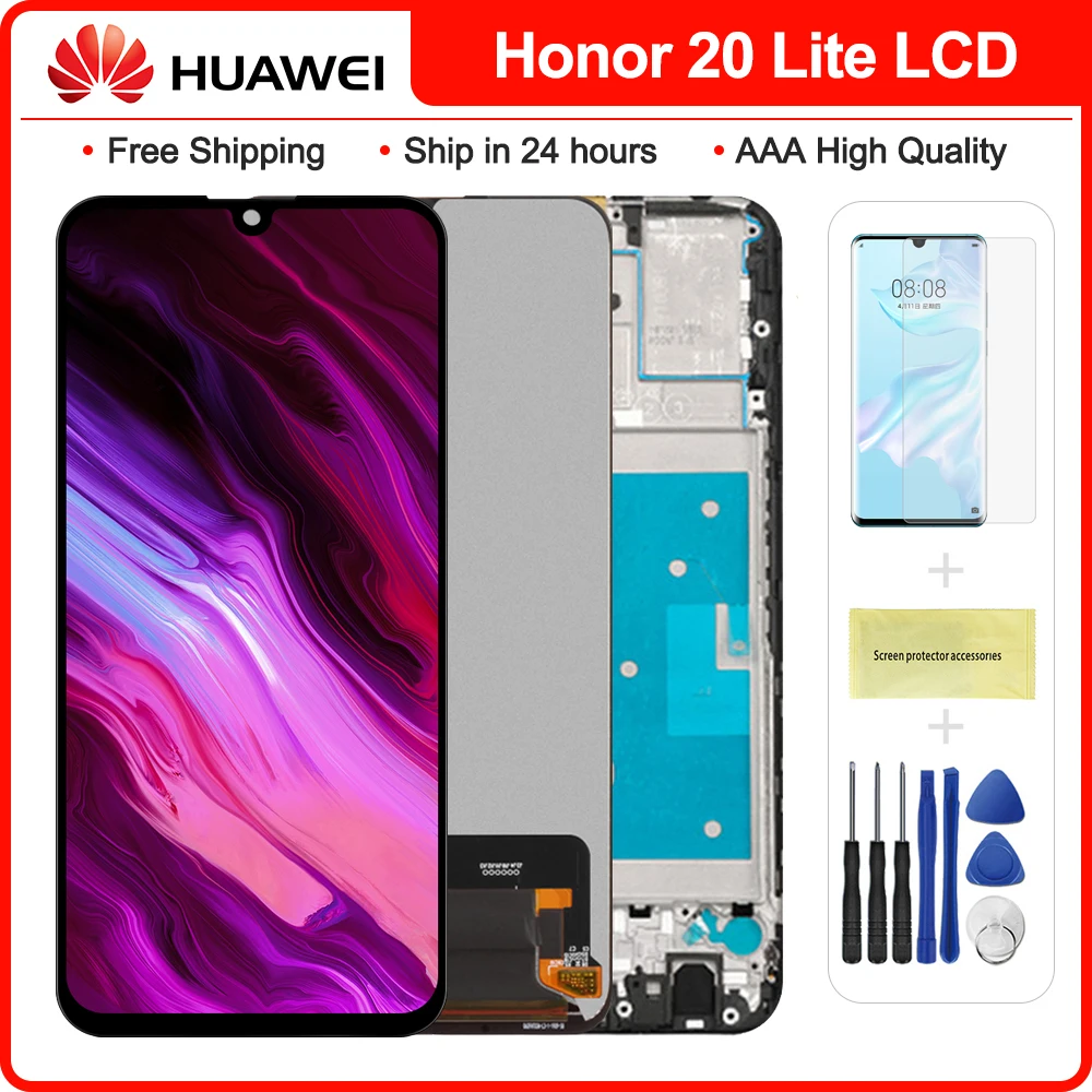 6 21 ''Оригинальный ЖК дисплей для huawei Honor 20 lite с сенсорным экраном дигитайзер в