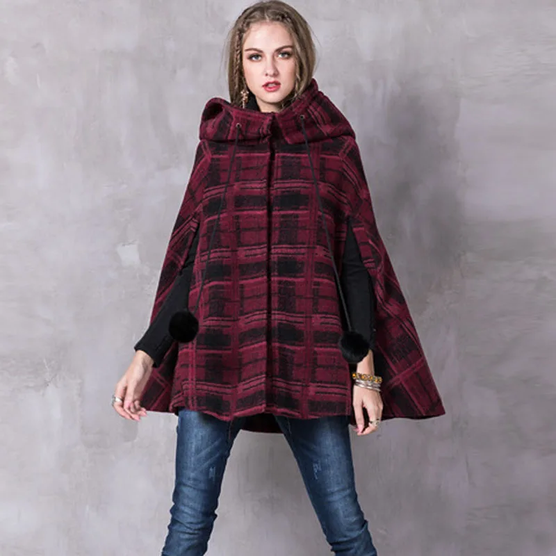 Johnature 2020 зимнее Свободное пальто в стиле ретро модное клетчатое с капюшоном новое