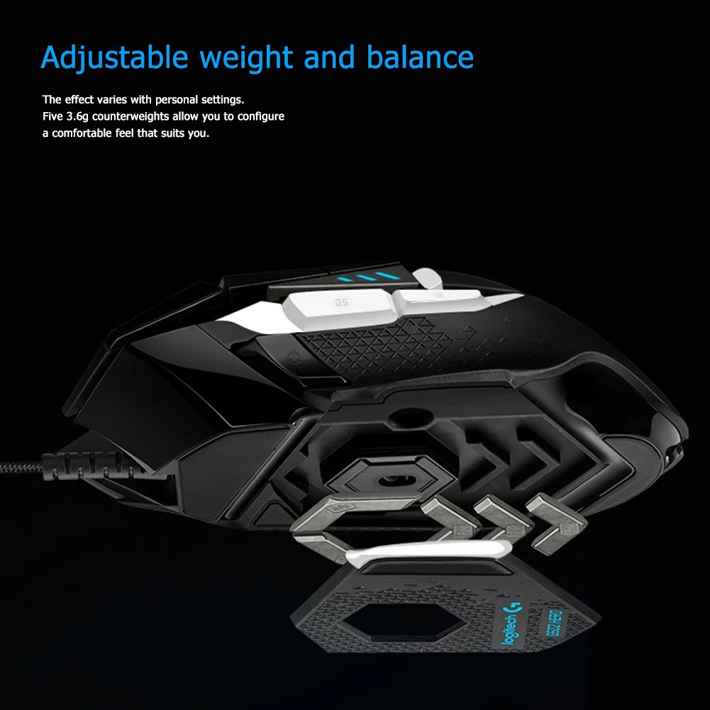 Macro Definition Mouse RGB 16000DPI SE USB Wired Mechanical Gaming for Logitech G502 Household Computer Safety Parts