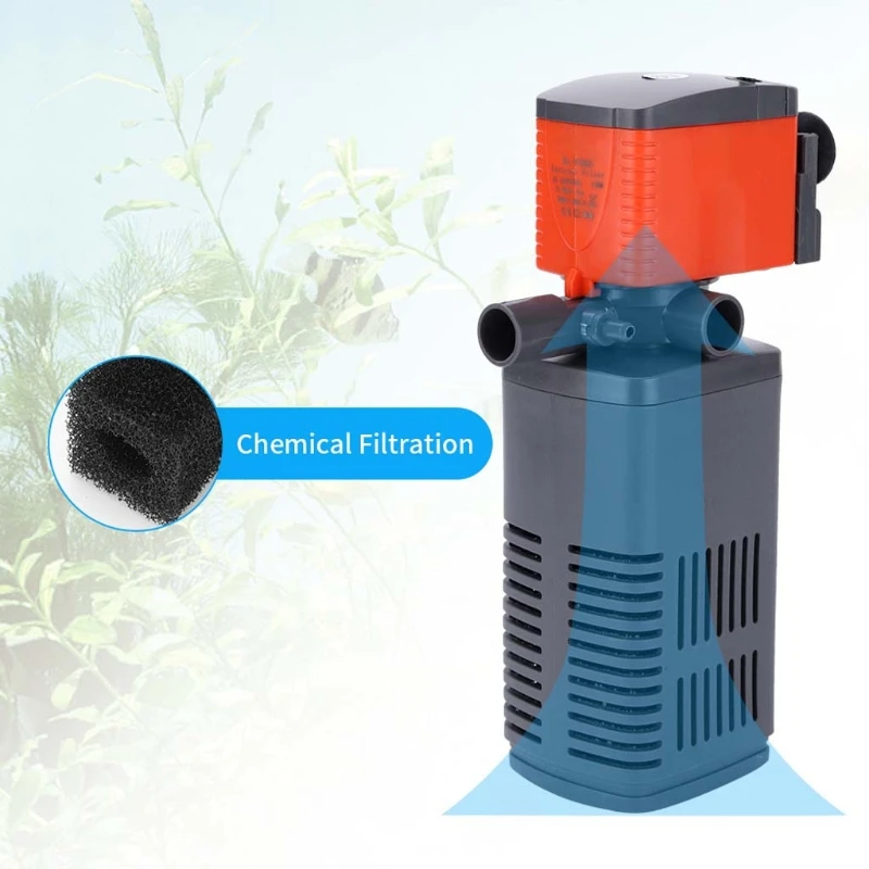 

Internal 3-in-1 Aquarium Filter EU Plug Fish Turtle Tank Built-in Filter Pump