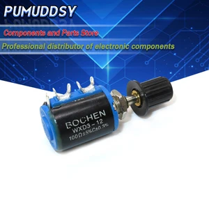 1 шт. WXD3-12-1W 100 220 470 1 K 2K2 3K3 4K7 10K 22K 33K 47K Ohm 100R 220R 470R 2,2 K 3,3 K 4,7 K WXD3-12 1W потенциометр + 1 ручка