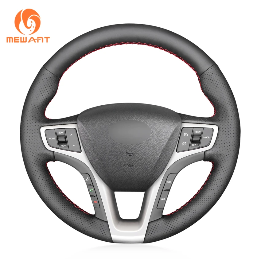 MEWANT черный чехол рулевого колеса автомобиля из искусственной кожи для Hyundai I40 2011