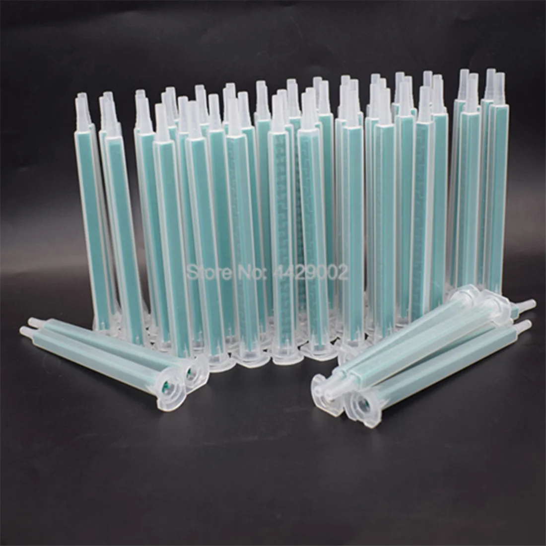 

50pcs 1:1 2:1 Mixing Nozzle Length 115mm 4.53inch Epoxie Static Mixer