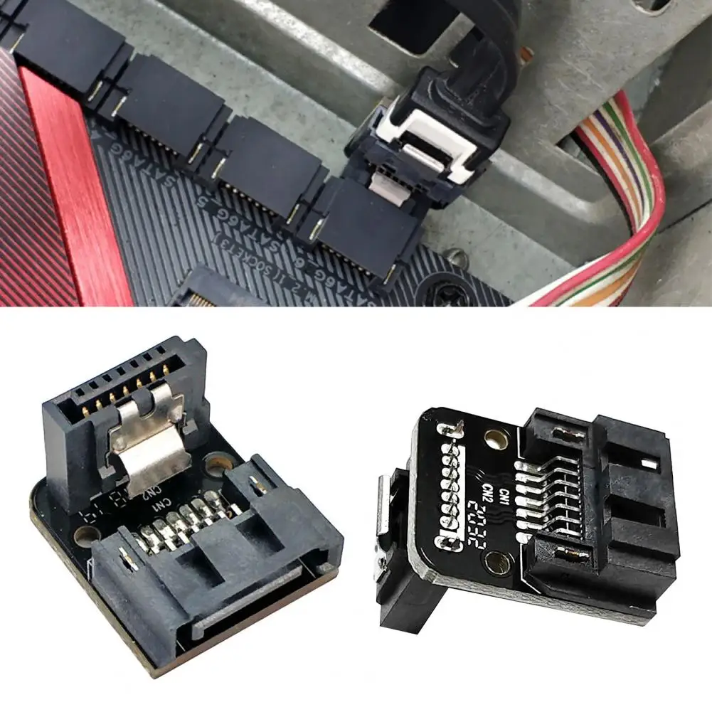 Отличная материнская плата SATA 7Pin 90 градусов угловой Быстрый конвертер Plug Play