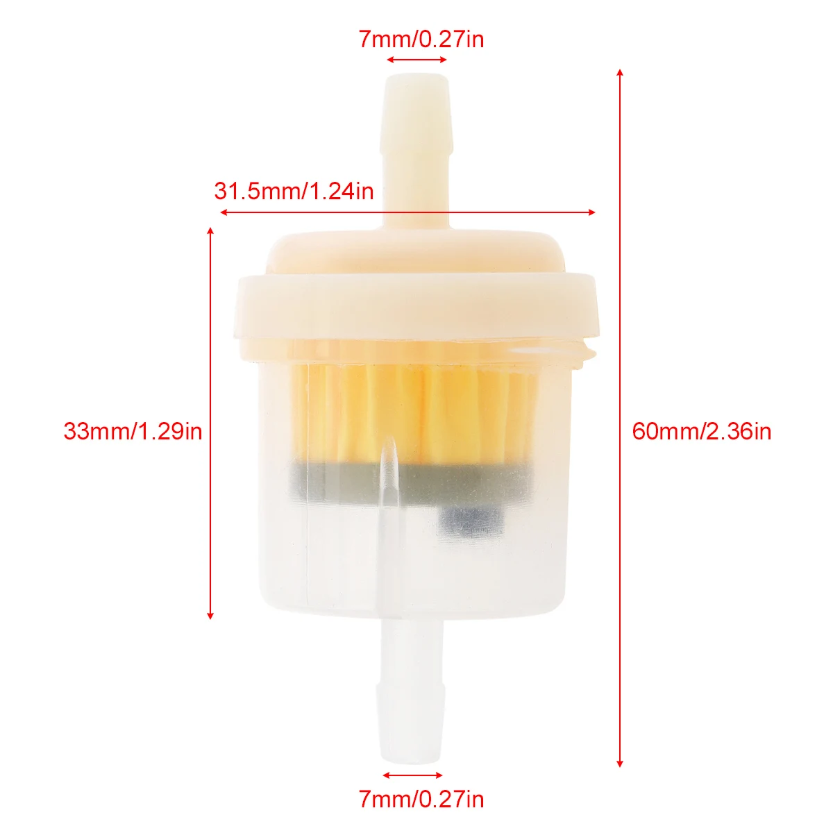 Топливный газовый бензиновый фильтр 7 мм внедорожный автомобиль ATV встроенный