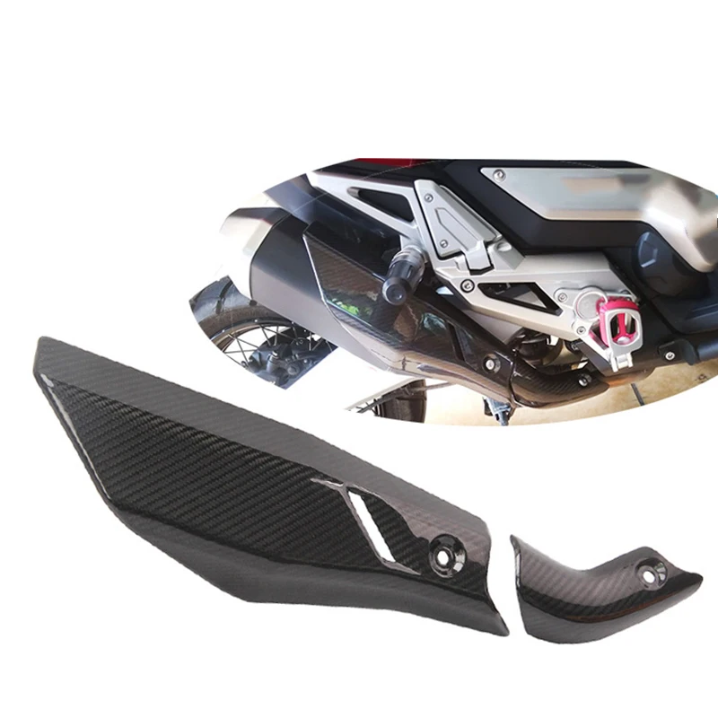 

Motorcycle Middle Link Pipe Exhaust Heat Shield Cover Guard Muffler Shell for Honda X-Adv 750 Xadv 750 2018-2020