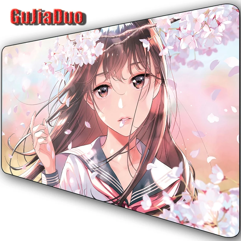 

GuJiaDuo Anime Mouse Pad Pc Gamer Complet Gaming Room Accessories Kawaii Comics Desk Mat Xxl Office Cushion Cute Girl Mousepad