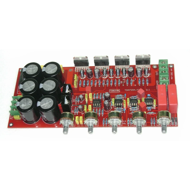 Tda7294 Amplifier Board 2.1 Channel Upc1237 2x80W+160W Subwoofer With Speaker Protection Sealed Potentiometer | Электроника