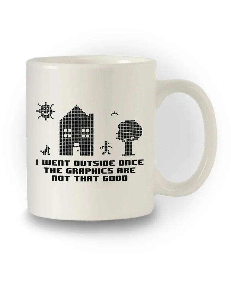 Gaming Retro 'I Went Outside Once' Funny Mug | Дом и сад