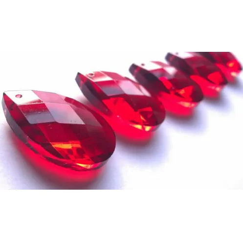 35 шт. красная Алмазная огранка 38 мм КАПЛЕВИДНАЯ люстра кристаллы призмы