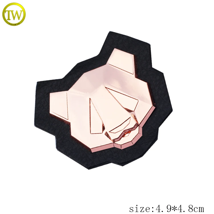 Высокое качество джинсы кожаный ярлык с черной кожей металлический логотип патч