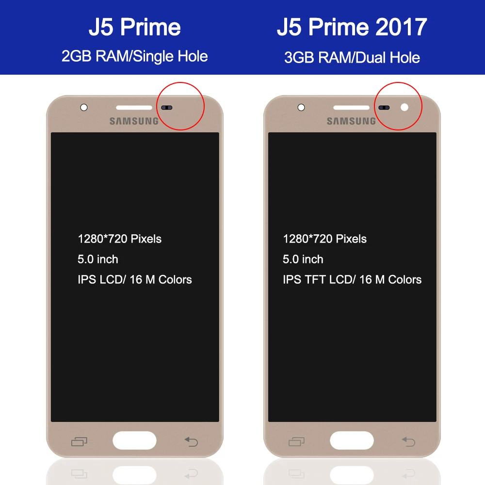 OEM-дисплей для SAMSUNG Galaxy J5 Prime ЖК-сенсорный экран дигитайзер G570 SM-G570F On5 2016 2017 G571 G571F