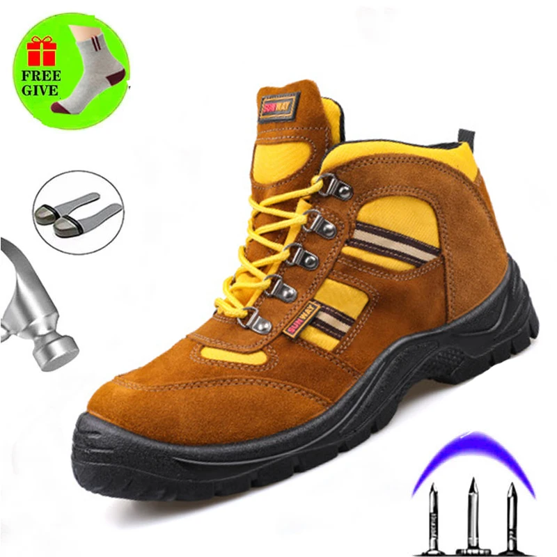Safetoe S3 Защитная обувь со стальным носком светильник безопасные рабочие ботинки с