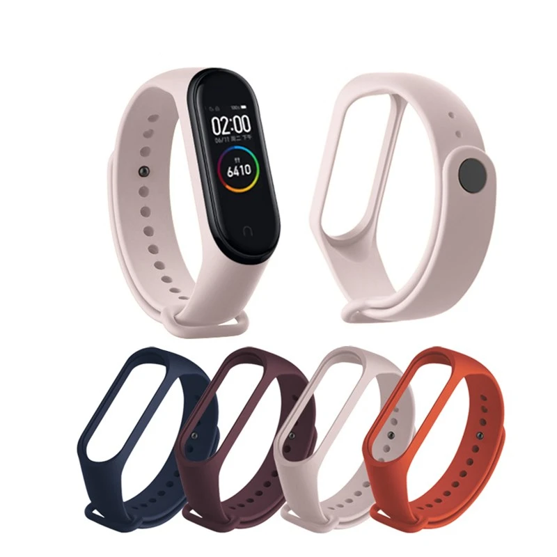 Для Xiaomi mi Band 4 3 силиконовый розовый сменный Браслет ремешок для Xiomi mi band 3 mi Band 4 3 band 4 ремешок на запястье