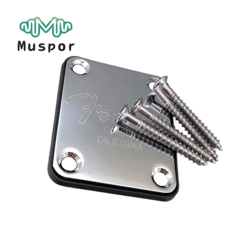 Аксессуары для гитары Шейная пластина электрогитары хромированный телекастер